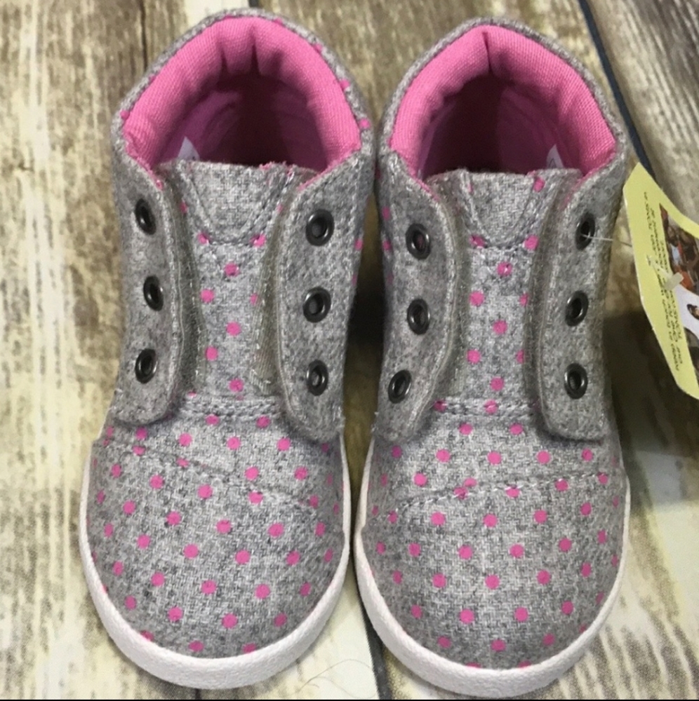 TOMS Baby Paseo Polka Dot High Top Sneakers T6
